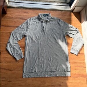 Ralph Lauren Gray Long Sleeve Polo Shirt